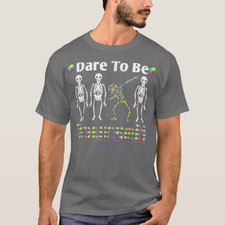 Camiseta Skeleton Dabbing se atreve a ser autismo gracioso