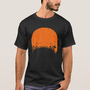 Camiseta Skeleton Dance Macabre Vintage Retro Sunset Hallow