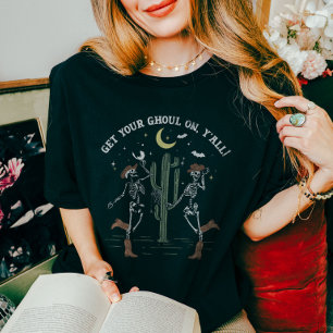 Camiseta Skeleton de baile de arranque Scooting Western Hal