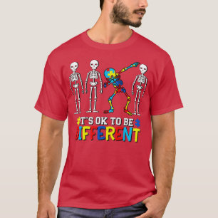 Camiseta Skeleton De Concienciación Sobre El Autismo Dabbin