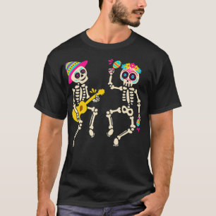 Camiseta Skeleton De Dia De Los Muertos Danzando El Día Del