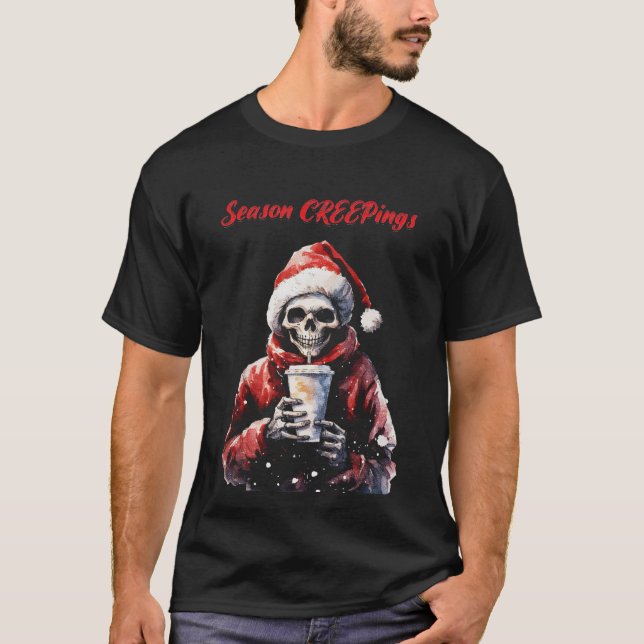 Camiseta Skeleton de los Navidades de Season Creeping (Anverso)