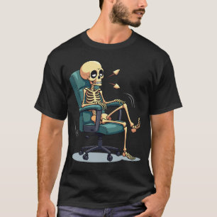 Camiseta Skeleton de Office de los 90 - Funny Retro Persona