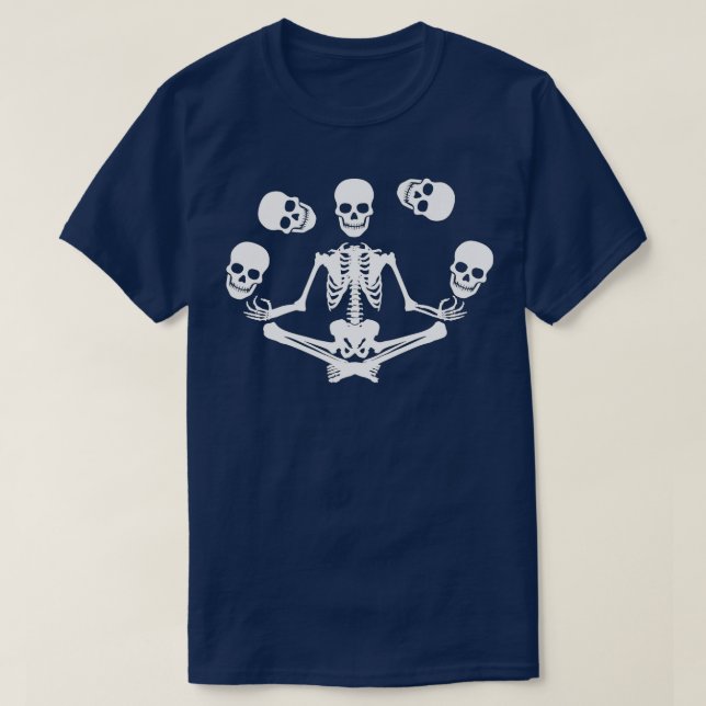Camiseta Skeleton De Yoga, Halloween Gracioso Para Hombres  (Diseño del anverso)