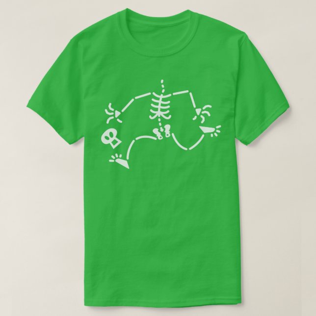 Camiseta Skeleton decapitado en apuro corriendo tras el suy (Diseño del anverso)