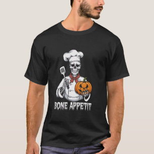 Camiseta Skeleton del apetito óseo para Halloween Cook Skel