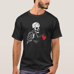 Camiseta Skeleton Día de San Valentín Skull Bones Amor