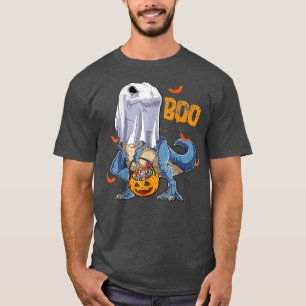 Camiseta Skeleton Dinosaur T rex Boys Halloween Mummy Funny