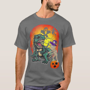Camiseta Skeleton Dinosaur T rex Boys Halloween Mummy Funny