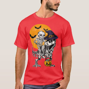 Camiseta Skeleton Dinosaur T rex Boys Halloween Mummy Funny