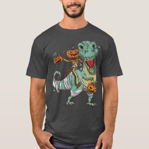 Camiseta Skeleton Dinosaur Tre Dino Pumpkins Moon 
