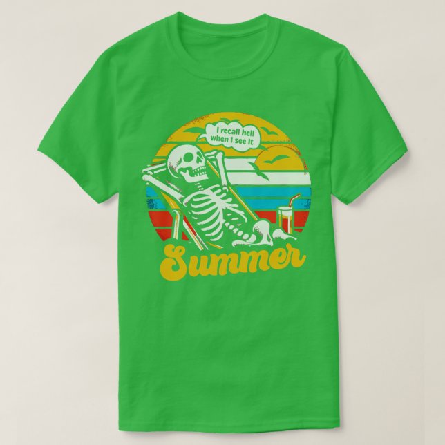 Camiseta Skeleton divertida de verano (Diseño del anverso)