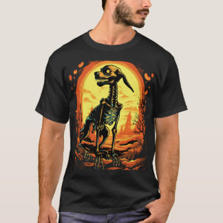 Camiseta Skeleton Dog Halloween Art