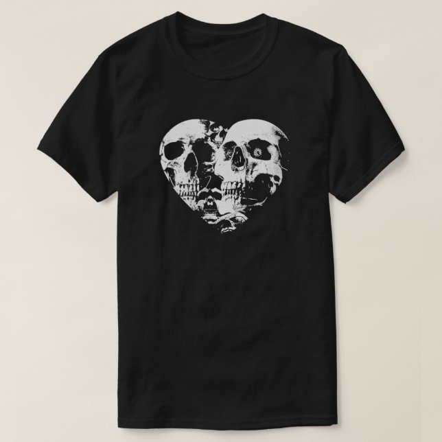 Camiseta Skeleton El día de San Valentín del corazón Skull  (Diseño del anverso)