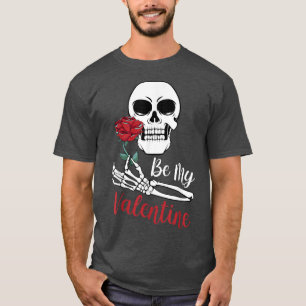 Camiseta Skeleton el día de San Valentín Spooky Skull Red F