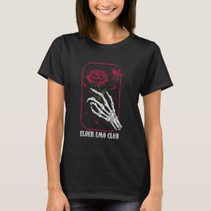 Camiseta Skeleton Elder Emo Club Rock Gothic Emo Music