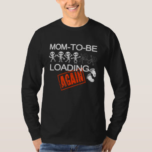 Camiseta skeleton embarazo halloween mamá cargando esperand