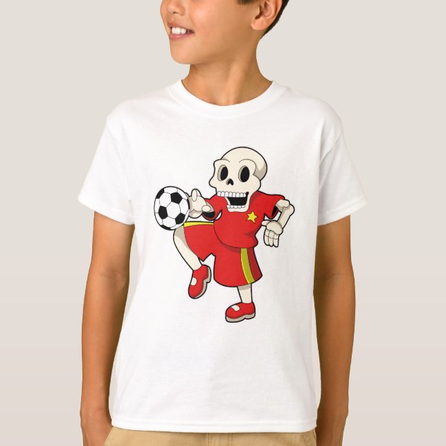 Camiseta Skeleton en los deportes de fútbol (Anverso)
