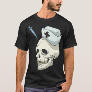 Camiseta Skeleton Enfermera Inyección