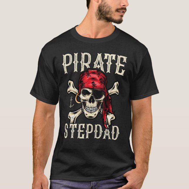 Camiseta Skeleton estilo retro para hombres Stepdad Fat (Anverso)