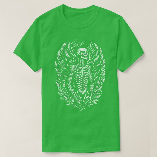 Camiseta Skeleton estilo tatuaje de carpintería (Diseño del anverso)