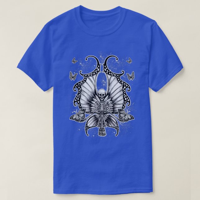Camiseta Skeleton Fairy Butterfly Grunge Fairycore Funny Ha (Diseño del anverso)