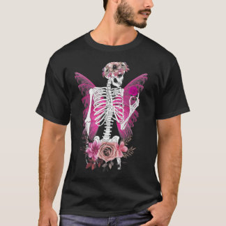 Camiseta Skeleton Fairy Grunge Fairycore Halloween C