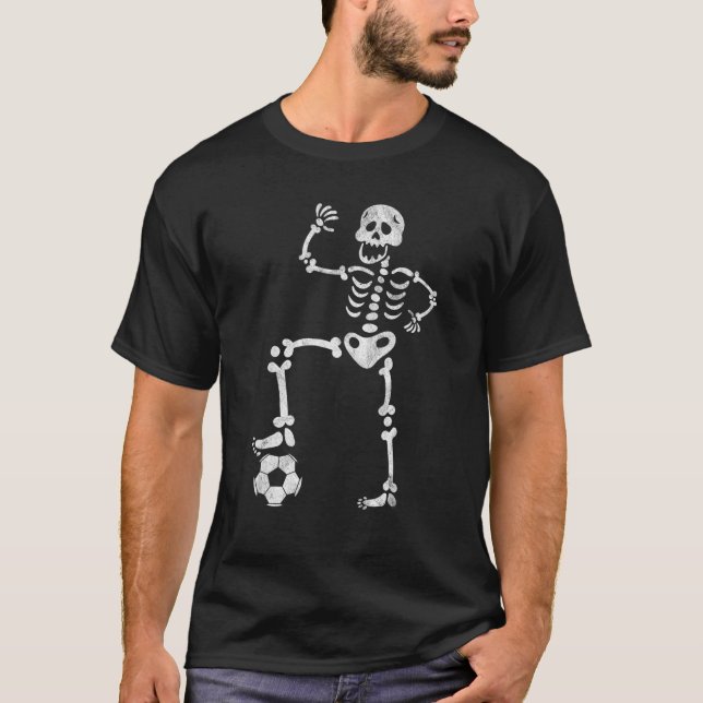 Camiseta Skeleton Football Halloween Sport Player Co (Anverso)