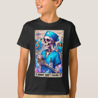 Skeleton Funny Tarot Card Night Shift Squad Hallow