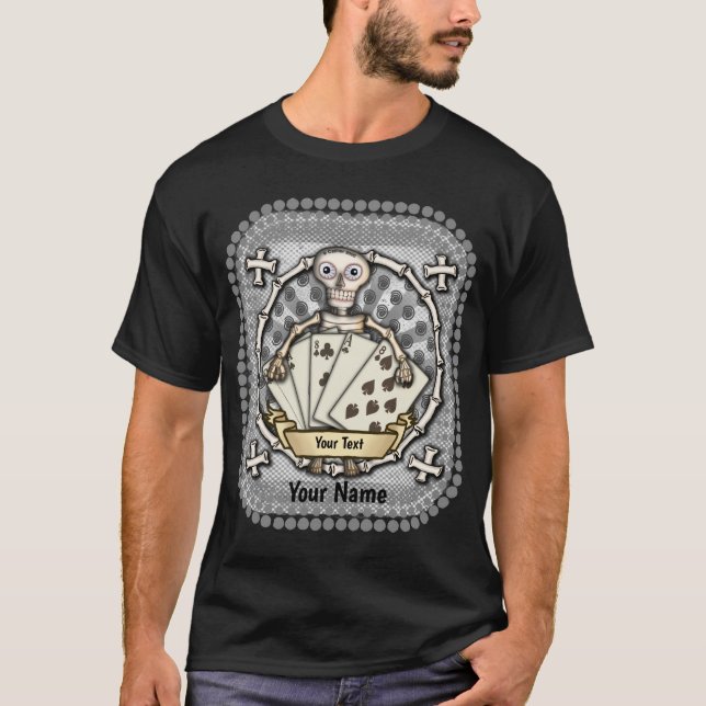 Camiseta Skeleton Gambler Poker (Anverso)