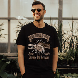 Camiseta Skeleton gótico retro Zombie Handshake Typography