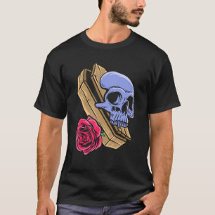 Camiseta Skeleton Gótico Skull Punk Emo Em Halloween