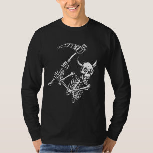 Camiseta Skeleton Grim Reaper Halloween Scary Bones Skull G