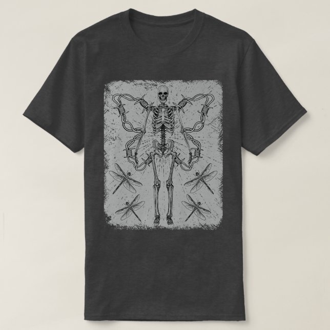Camiseta Skeleton Grunge Fairycore Aesthetic Outfit Mall Go (Diseño del anverso)