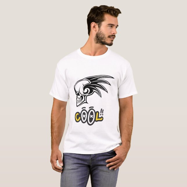 Camiseta Skeleton Guay amarillo negro (Anverso completo)