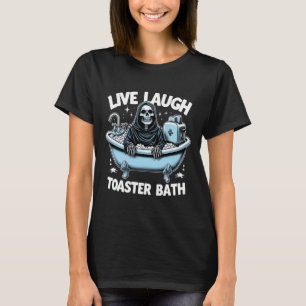 Camiseta Skeleton Halloween Lauder en vivo Diseño de baños