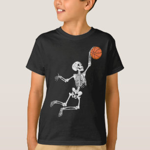 Camiseta Skeleton Halloween Player Catcher Mens Boys Kids