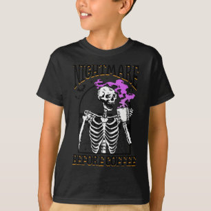 Camiseta Skeleton Halloween Spooky Season Tee Nightmare Bef