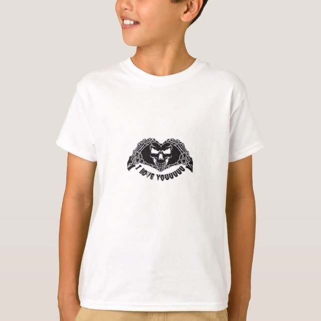 Camiseta Skeleton Hands Skull, Diseño De Halloween Para Bac (Anverso)