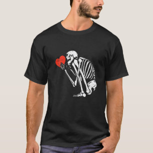 Camiseta Skeleton Heart Día de San Valentín Guay Bones Skul