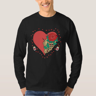 Camiseta Skeleton Heart Rib Cage X Ray  Funny Valentine Day