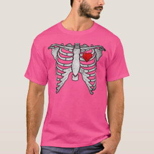 Camiseta Skeleton Heart Rib Cage X Ray Niños adultos Hallow