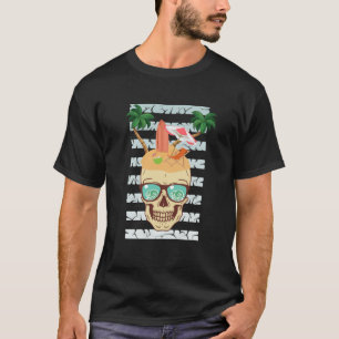 Camiseta skeleton Island beach skull vintage verano