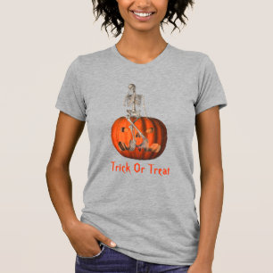 Camiseta Skeleton Jack O Lantern Halloween T-Shirt