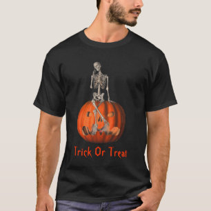 Camiseta Skeleton Jack O Lantern Halloween T-Shirt