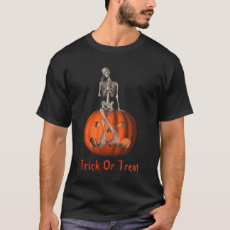 Camiseta Skeleton Jack O Lantern Halloween T-Shirt