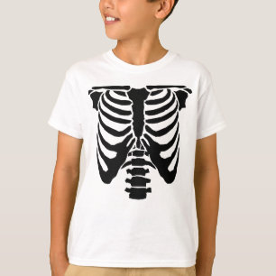 Camiseta SKELETON - Jaula de costillas y acorde espinal