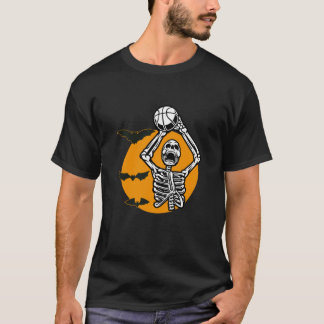 Camiseta Skeleton juega voleibol en la noche de Halloween