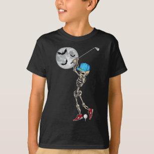 Camiseta Skeleton Jugando Golf Golf Feliz Día de Halloween