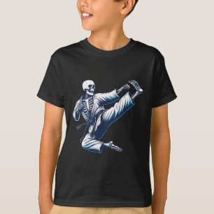 Camiseta Skeleton Karate Kick Artes Marciales Kickboxing Mm